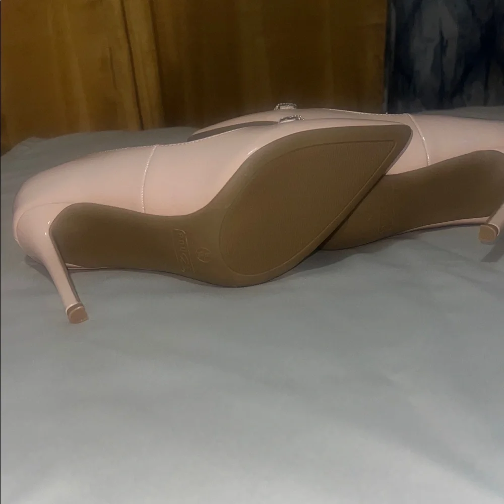 New Rouge Helium Pink Heels with Glitter Detail